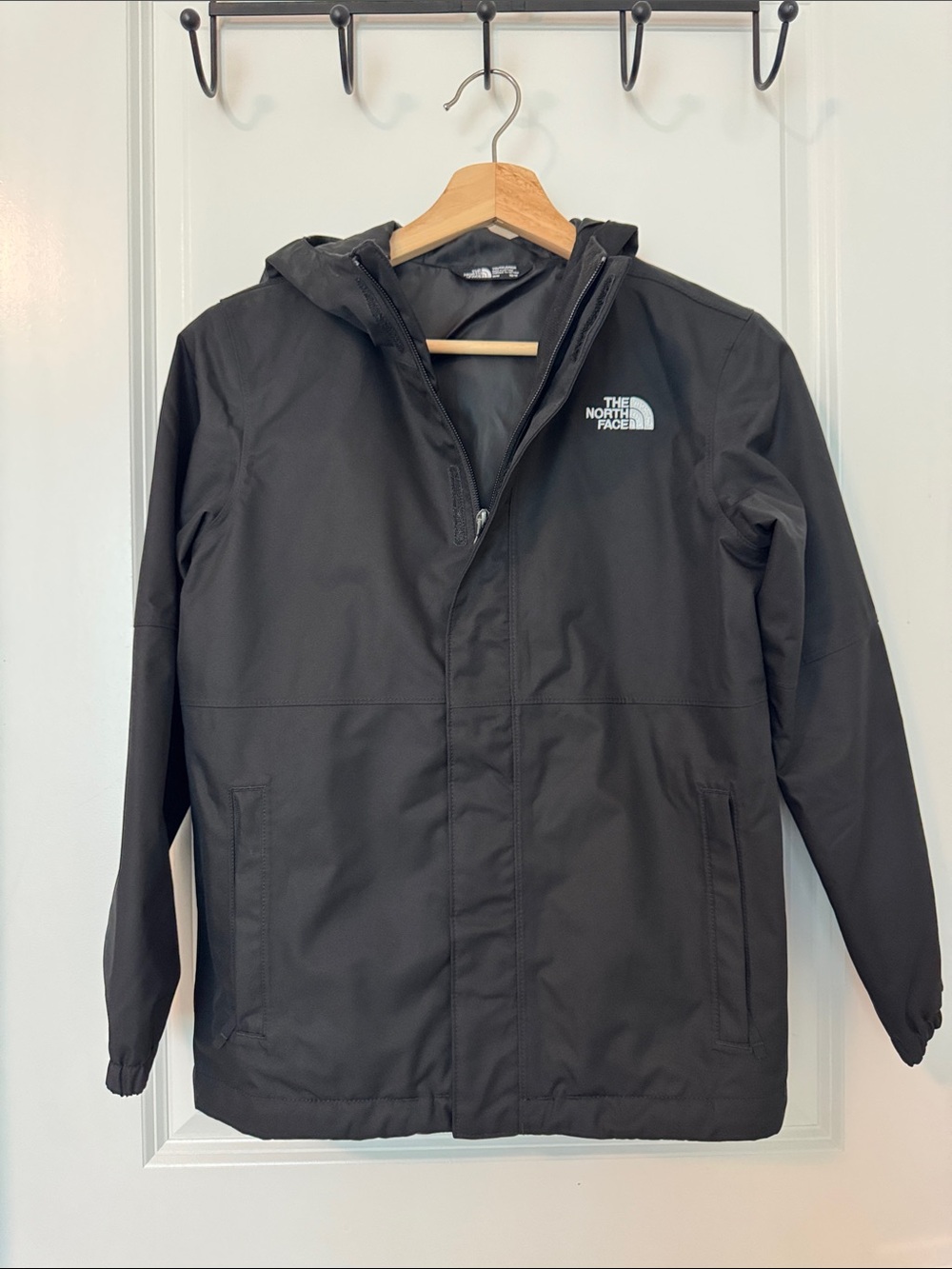 The North Face Black Hooded Shell Jacket Youth M